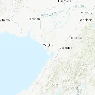 Map showing location of Yingkou (40.664820, 122.228330)