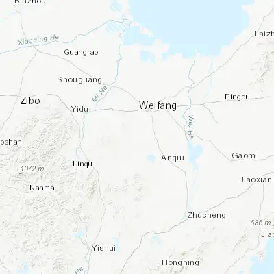 Map showing location of Yingqiu (36.526630, 118.992850)