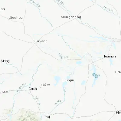 Map showing location of Yingshang Chengguanzhen (32.629450, 116.270130)