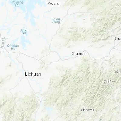Map showing location of Yingtan (28.233330, 117.000000)