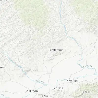 Map showing location of Yintai (35.115240, 109.097020)