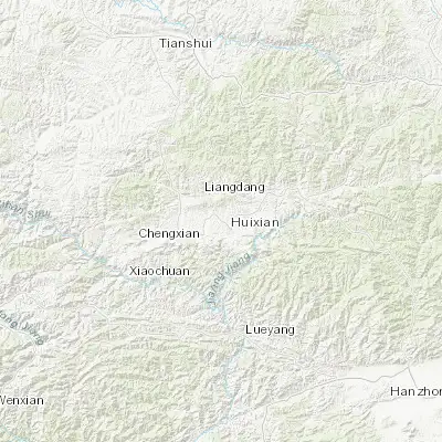 Map showing location of Yinxingshu (33.804970, 106.037930)