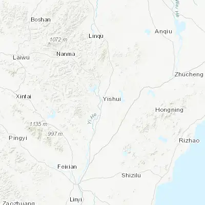 Map showing location of Yishui (35.784720, 118.628060)