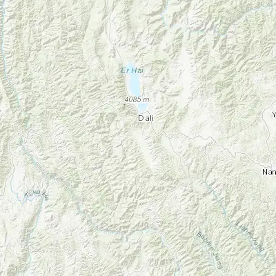 Map showing location of Yongjian (25.425430, 100.212440)