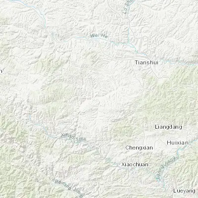 Map showing location of Yongxing (34.207780, 105.328890)
