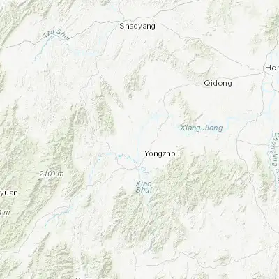 Map showing location of Yongzhou (26.423890, 111.613060)