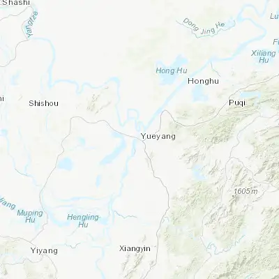 Map showing location of Yueyang (29.374550, 113.094810)