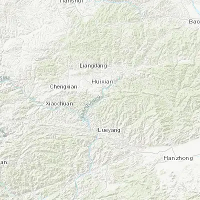 Map showing location of Yuguan (33.635390, 106.167160)