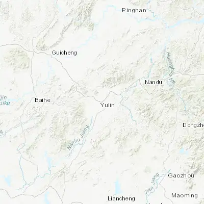 Map showing location of Yulin (22.630500, 110.146860)