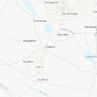 Map showing location of Yunlong (34.252810, 117.251670)