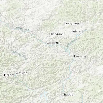Map showing location of Yuntai (33.446340, 105.665610)