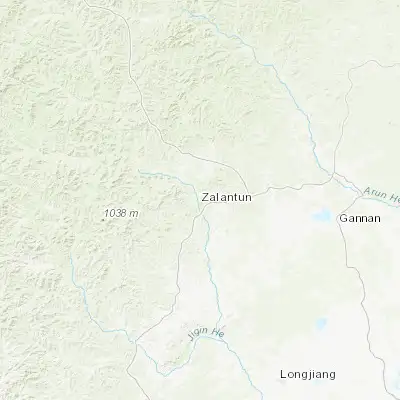 Map showing location of Zhalantun (48.009450, 122.736510)