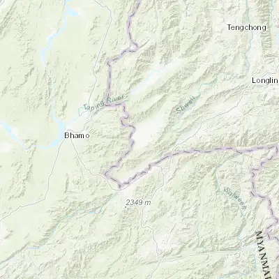 Map showing location of Zhangfeng (24.190640, 97.801910)