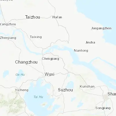 Map showing location of Zhangjiagang (31.865000, 120.538890)