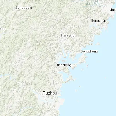 Map showing location of Zhangwan (26.711390, 119.591940)