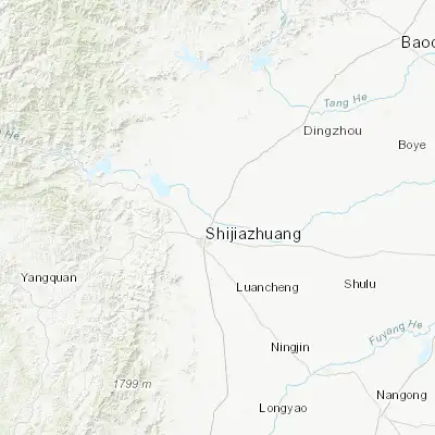 Map showing location of Zhengding (38.139720, 114.559440)