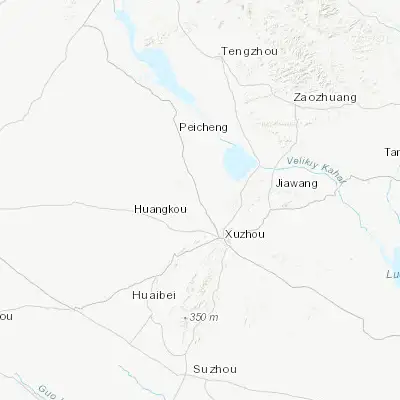 Map showing location of Zhengji (34.437220, 117.038890)