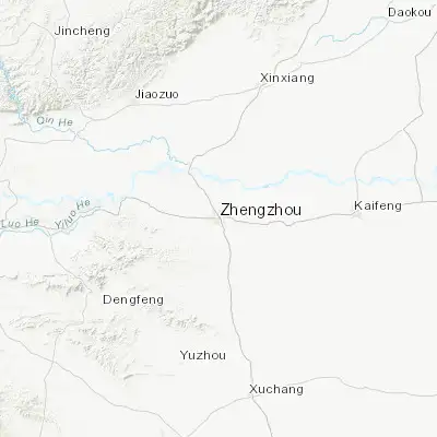 Map showing location of Zhengzhou (34.757780, 113.648610)