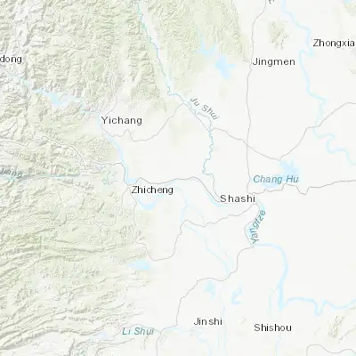 Map showing location of Zhijiang (30.421390, 111.753330)