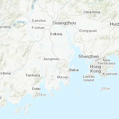 Map showing location of Zhongshan (22.523060, 113.379120)