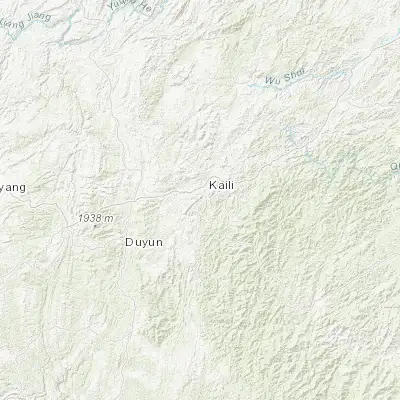 Map showing location of Zhouxi (26.483330, 107.916670)