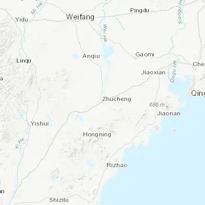 Map showing location of Zhu Cheng City (35.995020, 119.402590)