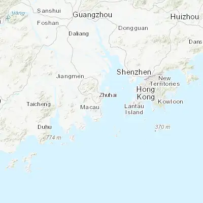 Map showing location of Zhuhai (22.276940, 113.567780)