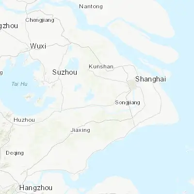Map showing location of Zhujiajiao (31.107570, 121.056960)