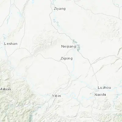 Map showing location of Zigong (29.341620, 104.776890)