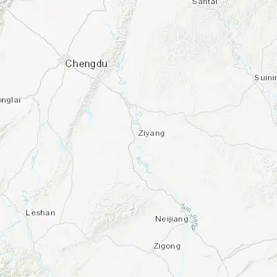 Map showing location of Ziyang (30.121080, 104.648110)