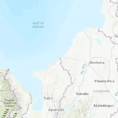 Map showing location of Arboletes (8.850510, -76.426940)