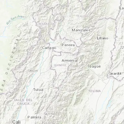 Map showing location of Armenia (4.533890, -75.681110)