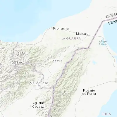 Map showing location of Barrancas (10.956720, -72.794560)