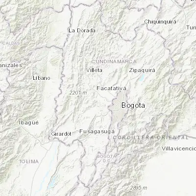 Map showing location of Bojacá (4.731760, -74.341290)