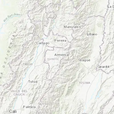 Map showing location of Calarcá (4.529490, -75.640910)