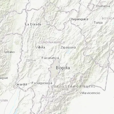 Map showing location of Chía (4.858760, -74.058660)