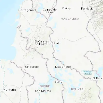 Map showing location of Córdoba (9.586120, -74.827050)