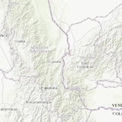 Map showing location of Cúcuta (7.893910, -72.507820)
