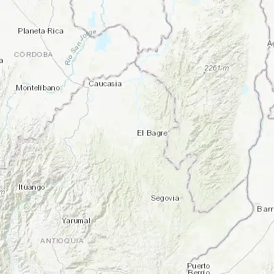 Map showing location of El Bagre (7.603470, -74.809510)