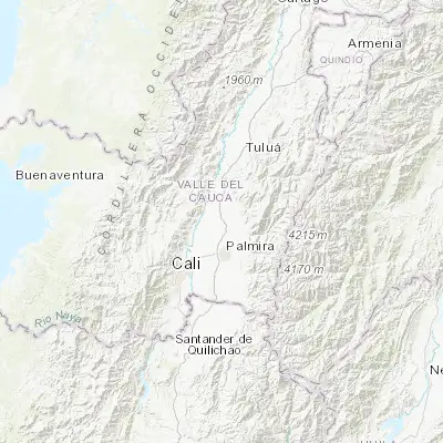 Map showing location of El Cerrito (3.685490, -76.313720)