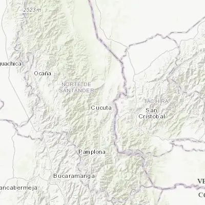 Map showing location of El Zulia (7.932480, -72.601250)