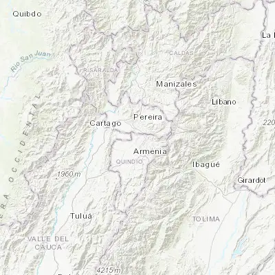Map showing location of Filandia (4.674720, -75.658330)