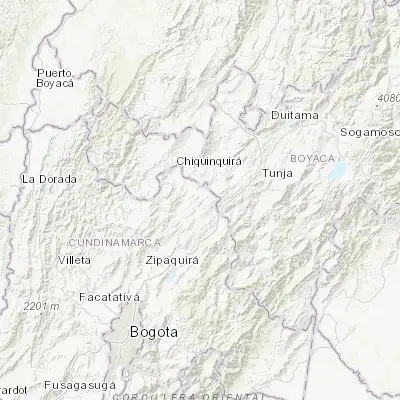 Map showing location of Guachetá (5.384250, -73.686170)