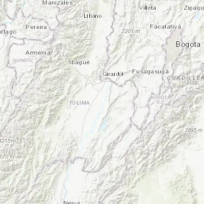 Map showing location of La Chamba (4.026490, -74.868440)