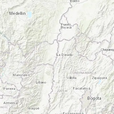 Map showing location of La Dorada (5.447830, -74.663110)