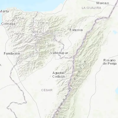 Map showing location of La Paz (10.384390, -73.173320)