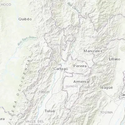 Map showing location of La Virginia (4.899720, -75.882500)