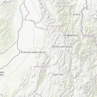 Map showing location of Lebrija (7.113170, -73.217800)