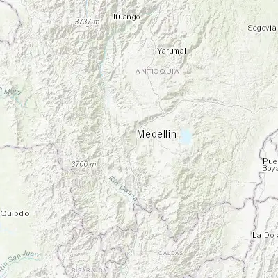Map showing location of Medellín (6.251840, -75.563590)