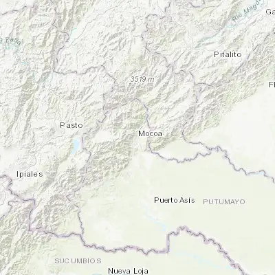 Map showing location of Mocoa (1.152840, -76.652080)